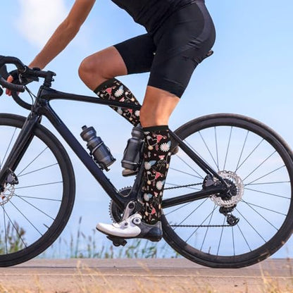 Crazy Fun Compression Socks, Unisex Knee High Support Socks - color: Happy Uteru