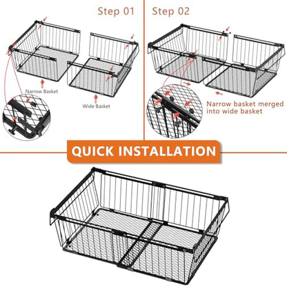 Large Freezer Organizer Bins for 10 to 20 Cu.Ft,Leak-Proof Bottom,6 Pack - color: Black-6Pack