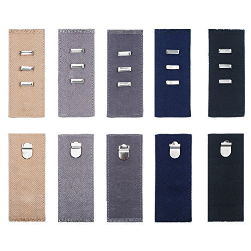 Toodoo 10 Pieces Pants Waist Button Extenders for Men and Women