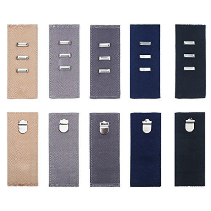 Toodoo 10 Pieces Pants Waist Button Extenders for Men and Women
