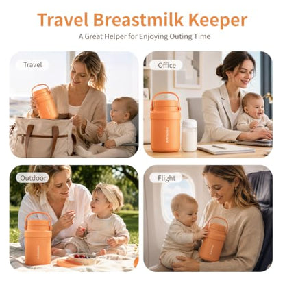Portable Breast Milk Cooler with 1 BPA-Free Bottle, No Spills - color: P3
