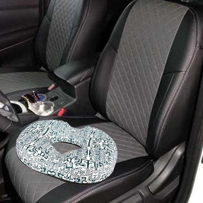 Donut Pillow for Hemorrhoids Seat Cushion for Tailbone Pain Relief - color: Chinese Bronze Pattern