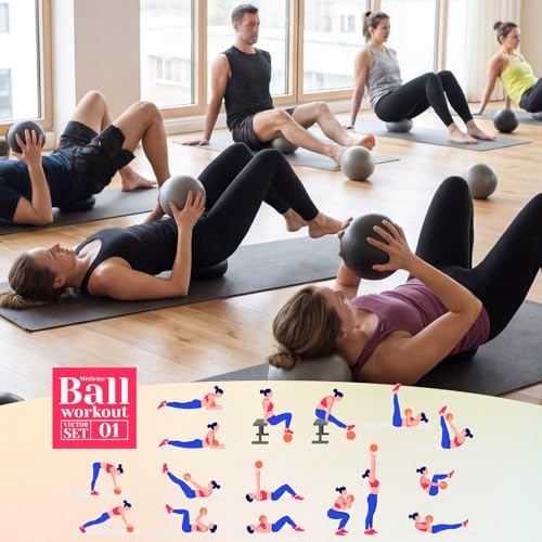 Sotiff 20 Pcs Small Pilates Ball Bulk 9 Inch Mini Yoga Ball - color: Gray,Black
