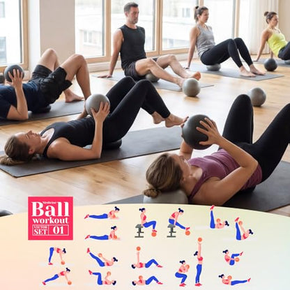 Sotiff 20 Pcs Small Pilates Ball Bulk 9 Inch Mini Yoga Ball - color: Gray,Black
