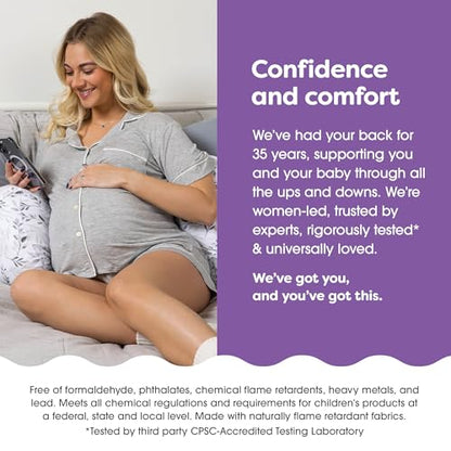 Boppy Side Sleeper Pregnancy Pillow, Maternity Support, Stay-Put Design