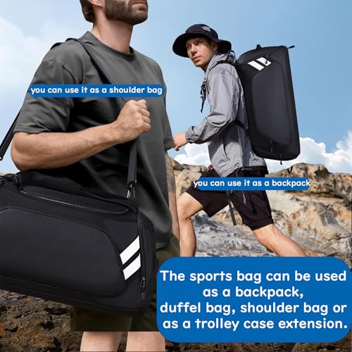 WOLFILIST Gym Bags for Men & Women - Duffle Bag with Shoe & Wet Compartment
