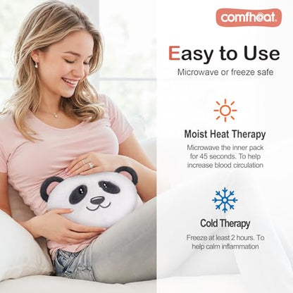 Panda Microwave Heating Pad for Period Cramps, Moist Heat Pack - style: Panda