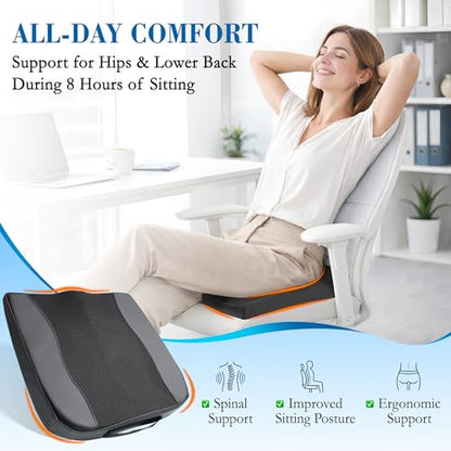 Lofty Aim Car Seat Cushion, Memory Foam Car Seat Cushions for Long Driving - color: Black