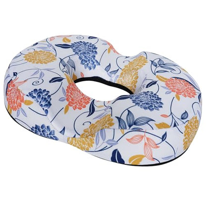 Donut Pillow Seat Cushion for Tailbone Pain Relief Hemorrhoids - color: Flowers