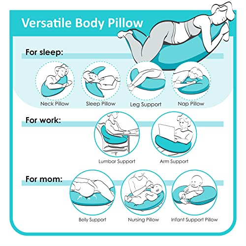 BYRIVER Pregnancy Pillow and Extra Pillow Case Bundle