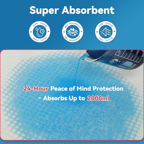 BIGGMED 36" x 36" Tear-Resistant Chucks Pads Disposable 25-Pack - size: 36"x36"-25Count-Large