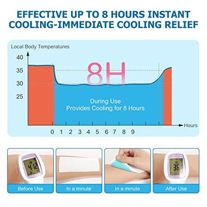 40 Pack Cooling Patches for Migraine & Headache, Outdoor Sports Heat Relief - size: 40pcs