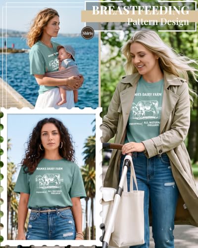 Huukeay Women Nursing Tops for Breastfeeding - color: Green, size: Medium