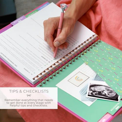 Clever Fox Pregnancy Journal, Expecting First Time Mom Planner Violet - color: Violet Blossom, size: 9" x 10.5" Regular Edition