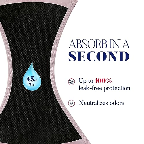 High Rise Incontinence Underwear for Women Leak Proof Panties 2 Pack - color: Dusk, size: Small