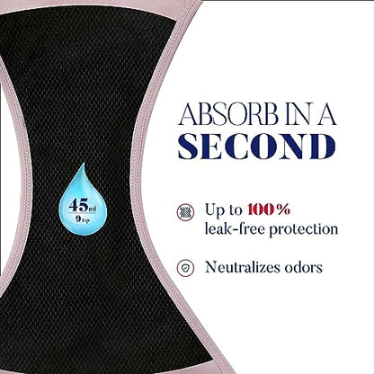 High Rise Incontinence Underwear for Women Leak Proof Panties 2 Pack - color: Dusk, size: Small