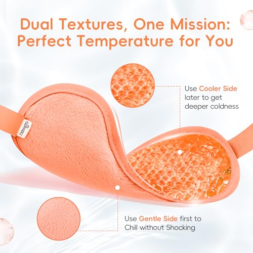 NEWGO Cooling Eye Mask for After Surgery, Face Ice Pack, 1 Pack, Orange - color: Orange (1 Pack)