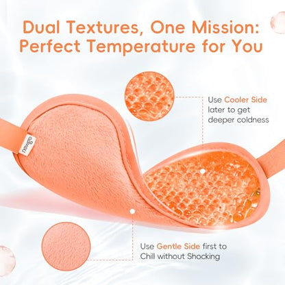 NEWGO Cooling Eye Mask for After Surgery, Face Ice Pack, 1 Pack, Orange - color: Orange (1 Pack)