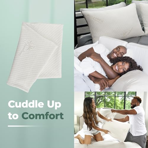 Snuggle-Pedic Pillow Covers - Zippered Body Pillow Protector (White, Kids) - size: Kids Body