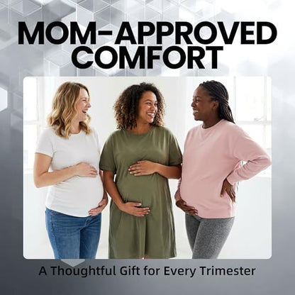 Maternity Belly Band 3-Pack — Turn Any Jeans Into Maternity Pants | Adjustable Hook-and-Loop Waistband Extender - color: Black