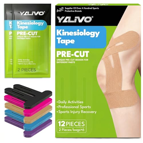Precut Kinesiology Tape for Knees, 24 Pcs Individual Packaged (Nude) - color: Nude, size: 24PCS