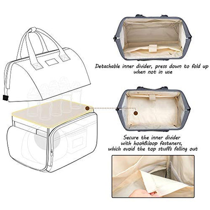 CURMIO Breast Pump Backpack Compatible for Spectra S1, S2, Medela, Gray - color: Gray
