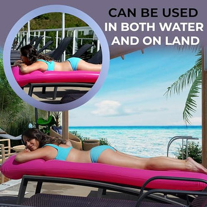Inflatable Pregnancy Pool Float with Belly Hole – Full-Body Maternity Airbed for Ultimate Comfort – Pink Pregnancy Float for Relaxing Summer – Perfect Support for Baby Bump While Lounging or Swimming