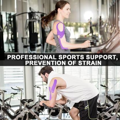 CKeep Kinesiology Tape precut Strips, 40 Count Elastic k Tape, Purple - color: Purple, size: 2 Rolls