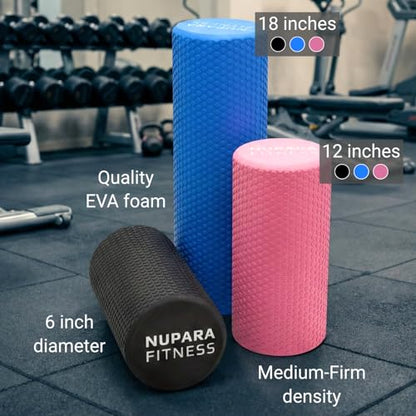 Foam Roller for Back, Legs, Hips | Yoga Foam Roller Pink - color: Pink, size: 18 Inch - Large