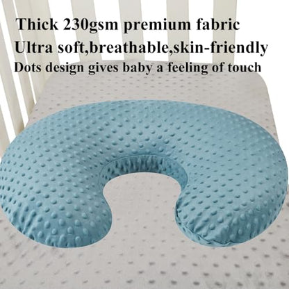 Dot Nursing Pillow Cover Set 2 Pack Compatible with Boppy Pillow - color: Blue & Seahorse