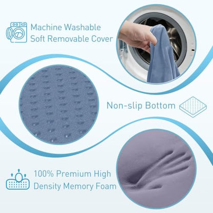 BlissTrends Extra Thick Seat Cushion for Office Chair & Car Seat, LightBlue - color: Light Blue, size: XX-Large