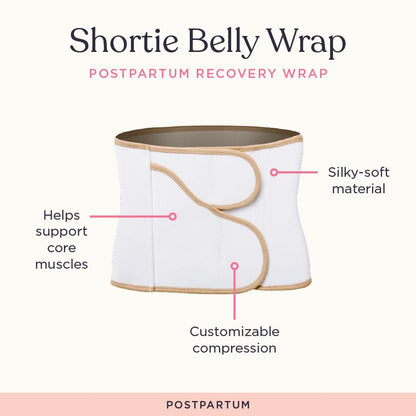 Belly Bandit BFF Postpartum Belly Wrap, Adjustable Abdominal Wrap - color: Cream, size: X-Large