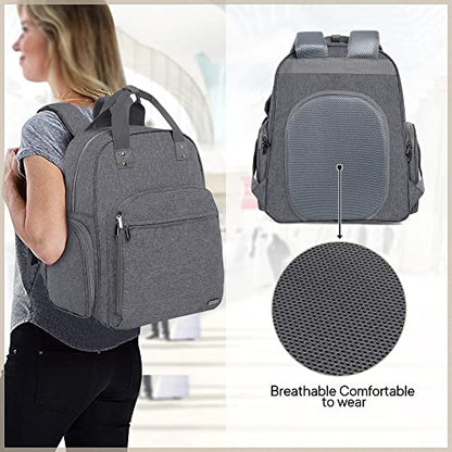 Teamoy Breast Pump Backpack Compatible with Spectra S1/S2, Medela, Gray