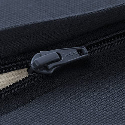 Yoga Meditation Cushion, 25" x 12" Rectangular Bolster with Organic Cotton Cover - color: Midnight Blue