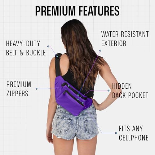 SoJourner Waterproof Fanny Pack, Purple - color: Purple