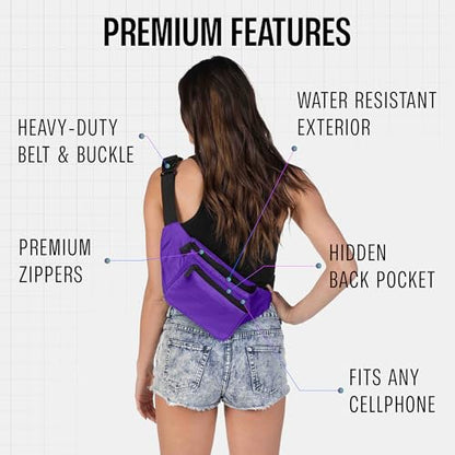 SoJourner Waterproof Fanny Pack, Purple - color: Purple