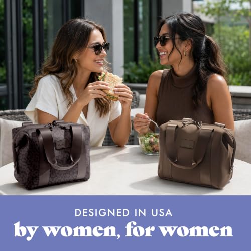 Fit & Fresh Remi Neoprene Lunch Bag for Women w/Ice Pack & Containers - color: Chocolate Feline Fine, size: One Size