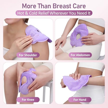 Comfytemp Breast Ice Packs, Postpartum Breastfeeding Essentials, 2Pack - size: 2 Count (Pack of 1)