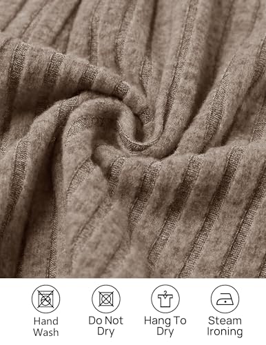 CzzzyL Womens Nursing Fall Dresses Square Neck Knit Sweater with Pockets - color: Begie, size: X-Large