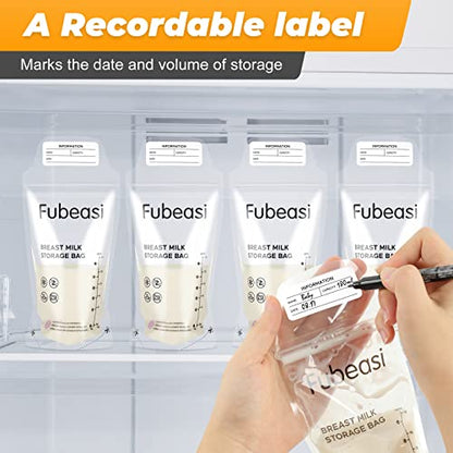 Breastmilk Storage Bags 120 Pack | 6 Ounce Medical-Grade PE, Double Zipper Leakproof Design, Pre-Sterilized for Freezer & Refrigerator - size: 120 Count
