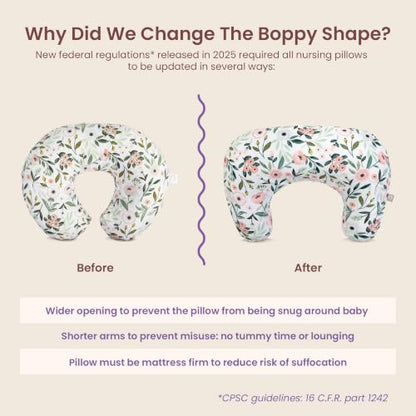 Boppy Nursing Pillow, Cotton Muslin Ergonomic Breastfeeding Support Pillow - color: Luxe - Chestnut Muslin