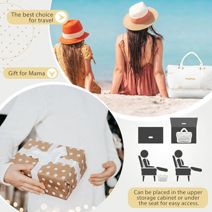 Dansydaisy Mama Hospital Bag for Women Labor Delivery,White - color: White, style: Mama