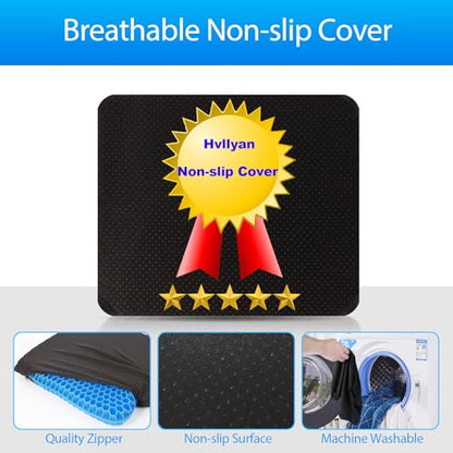 Gel Seat Cushion for Long Sitting, (Thick & Large) Cushion for Wheelchair