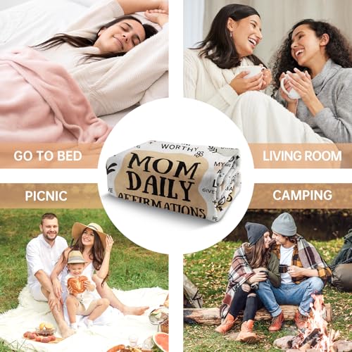 BaubleDazz New Mom Gifts Blanket, Mom Daily Affirmations(50" x 60") - color: Yellow, size: 50*60IN