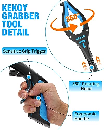 KEKOY 40 Inch Grabber Reacher Tool, 2 Pack, Foldable Pickup Tool - size: 40 Inch of 2 Pack