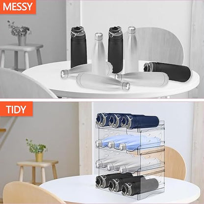 Stackable Wine Rack,Wine Bottle Holder for Inside Cabinet,for Pantry,Refrigerator,Countertop Organization-2 Tiers for 6 Bottles - size: 2 Tiers for 6 Bottles