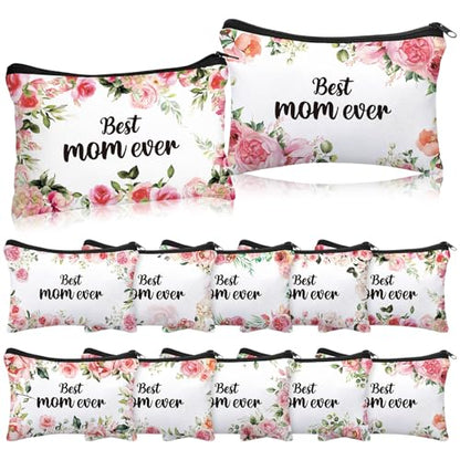 Tallew 10 Pcs Best Mom Ever Makeup Bags Gifts, Rose - style: Rose