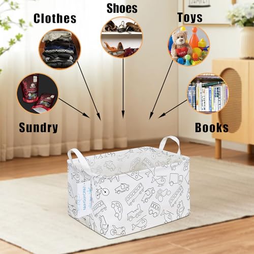 Rectangular Collapsible Vehicle Storage Basket Nursery Organizer - color: REC Vehicle