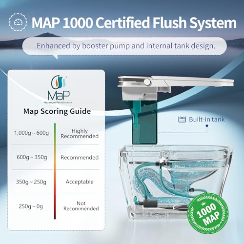 DeerValley Smart Toilet with Bidet Built in, Auto Open Close, Foam Shield - color: Dual-Color (Black/White)