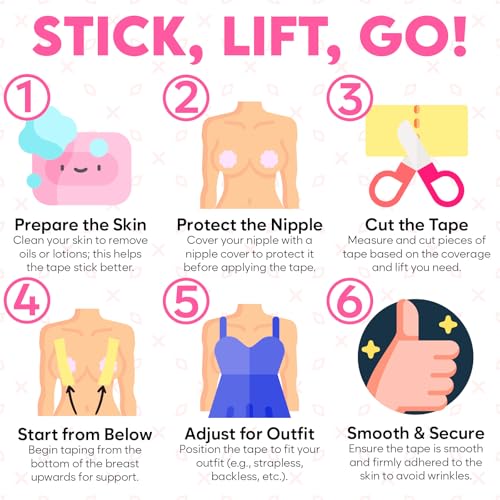 Boob Tape, Silicone Nipple Covers, Invisible, Strapless Dress Accessories
